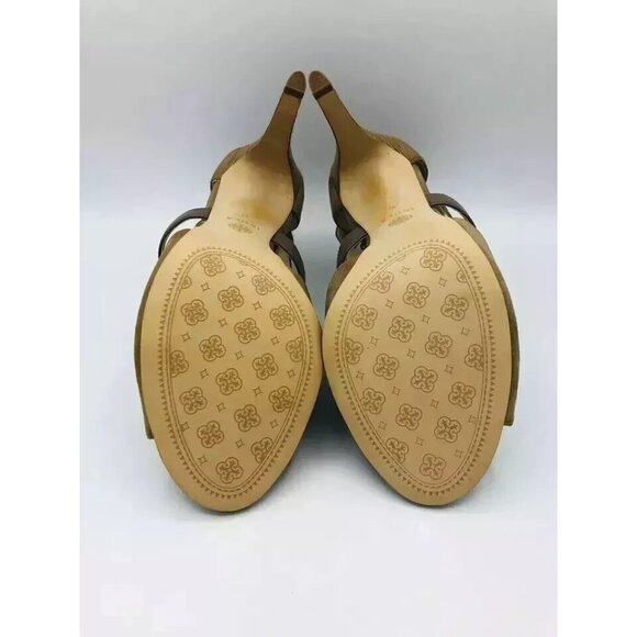 Isola Shoes Womens Size 10 M Tan Heel Zip Suede Open Toe Elegant Dress Booties - Picture 5 of 5